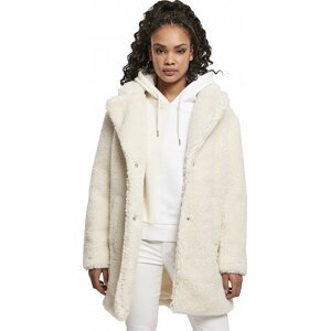 Ležérní dámský kožešinkový oversize kabátek Urban Classics Barva: whitesand, Velikost: 4XL