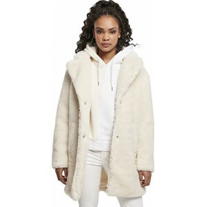 Ležérní dámský kožešinkový oversize kabátek Urban Classics Barva: whitesand, Velikost: L