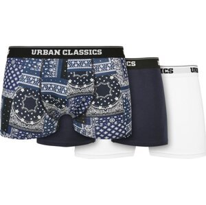 Boxerky Urban Classics z organické bavlny Barva: bandana navy+navy+white, Velikost: L