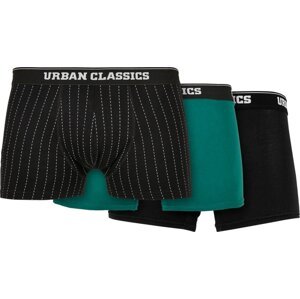Boxerky Urban Classics z organické bavlny Barva: pinstripe aop+black+treegreen, Velikost: 5XL