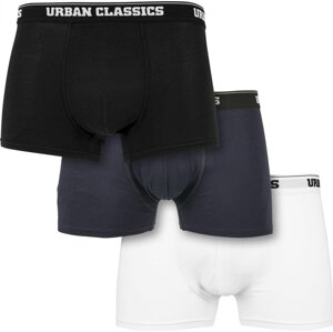 Boxerky Urban Classics z organické bavlny Barva: bílá - modrá námořní - černá, Velikost: 3XL