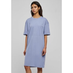 Oversize šaty Urban Classics s rozparkem z organické bavlny Barva: violablue, Velikost: 3XL