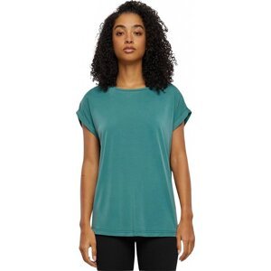Volně střižené dlouhé dámské tričko Urban Classics z modalu Barva: zelená střední, Velikost: 3XL