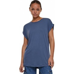 Volně střižené dlouhé dámské tričko Urban Classics z modalu Barva: vintage modrá, Velikost: 3XL