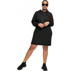Oversize šaty Urban Classics z příjemné organické froté tkaniny Barva: Černá, Velikost: 4XL