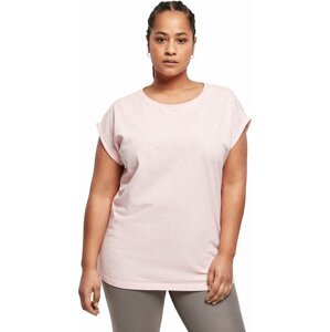 Oversize tričko Urban Classics se širšími ohnutými rukávky Barva: růžová světlá, Velikost: 3XL