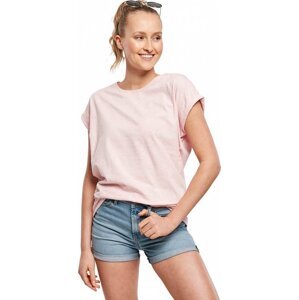Oversize tričko Urban Classics se širšími ohnutými rukávky Barva: růžová světlá, Velikost: L