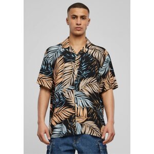 Letní plážová pánská košile z lehké viskózy Urban Classics Barva: palmfront, Velikost: 3XL