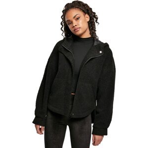 Krátká oversize bunda Sherpa s kožíškem Urban Classics Barva: Černá, Velikost: 3XL