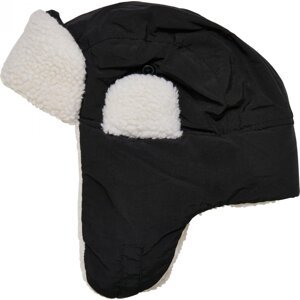 Flexfit Lovecká čepice Sherpa s kožíškem a hřejivými náušníky Barva: černá - bílá, Velikost: one size