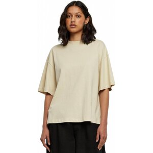 Urban Classics Oversize tričko s bočními rozparky a spadlými rameny, organická bavlna Barva: Písková, Velikost: XL