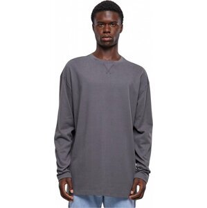 Urban Classics Pánské oversize tričko bez manžet na rukávech, se středovým švem na zádech Barva: šedá tmavá, Velikost: 3XL