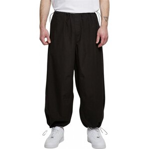 Urban Classics Široké pánské popelínové kalhoty Parachute Barva: Černá, Velikost: L