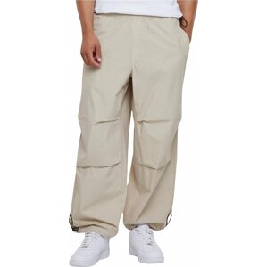 Urban Classics Široké pánské popelínové kalhoty Parachute Barva: Písková, Velikost: XL
