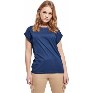 Dámské volné tričko Urban Classics s ohrnutými rukávky 100% bavlna Barva: modrá vesmírná, Velikost: XXL
