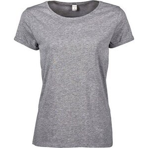 Tee Jays Volné dámské tričko s velkým výstřihem a se zahnutými rukávky Barva: šedá melír, Velikost: L TJ5063
