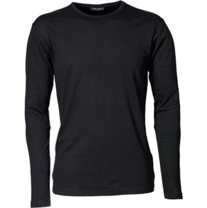 Teplé pánské organické triko Tee Jays interlock s dlouhým rukávem 220 g/m Barva: Černá, Velikost: 3XL TJ530