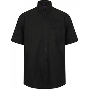 Rychleschnoucí pánská košile Henbury s vynikajícím odvodem vlhkosti Barva: Černá, Velikost: 4XL W595