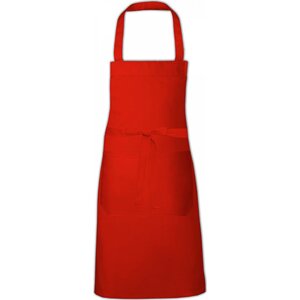 Link Kitchen Wear Hobby zástěra s přední kapsou Barva: Červená, Velikost: 80 x 73 cm X994