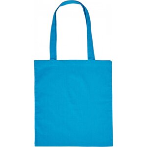 Printwear Bavlněná nákupní taška s dlouhými uchy Barva: azurová, Velikost: ca. 38 x 42 cm XT903