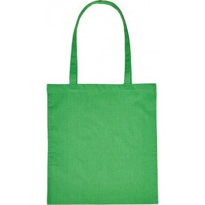 Printwear Bavlněná nákupní taška s dlouhými uchy Barva: Zelená, Velikost: ca. 38 x 42 cm XT903