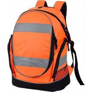 YOKO Reflexní vodotěsný batoh London s velkou hlavní kapsou Barva: oranžová fluorescentní, Velikost: 42 x 28 x 15 cm YK8001